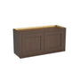 Inset Truffle Brown RTA 24-36"W x 12-24"H x 13.5"D 10-Size Double Doors Wall Cabinet