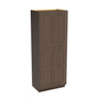 Inset Truffle Brown RTA 24-36"W x 84-96"H x 25"D 9-Size Pantry Cabinet with 4 Doors and 4 Shelves
