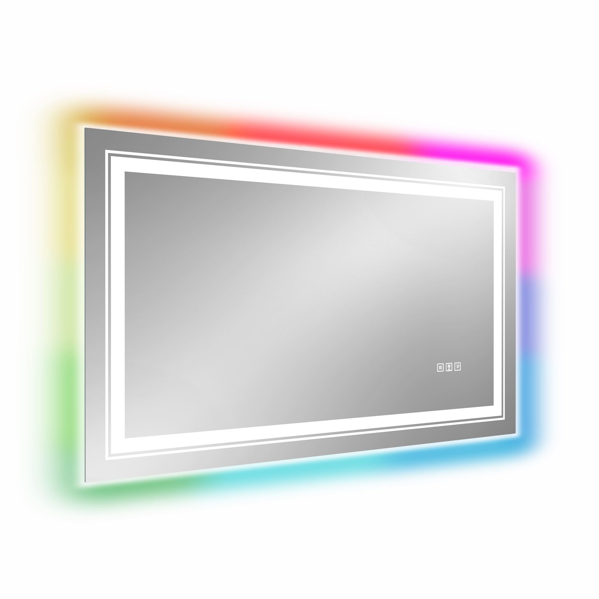 RGB Smart Control Backlit Bathroom Mirror with Dimmable Touch, Anti Fog