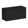 Slim Ebony Black Shaker RTA 24"-36"W x 12"-24"H x 12"D 17-Size Short Wall Cabinet with 2 Doors