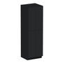 Slim Ebony Black Shaker RTA 24"/30"W x 84"/90"/96"H x 27"D 6-Size Tall Pantry Cabinet with 4 Doors and Shelves