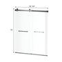 60"x75" Frameless Sliding Shower Door with 5/16" Tempered Glass