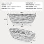 69" Sculptural Transparent Resin Freestanding Soaking Bathtub 