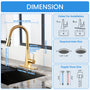 Touchless Dual-Sensor Pull-Down Kitchen Faucet with Modern Design