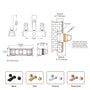 Wall-Mounted Waterfall Bathroom Basin Faucet in Brushed Rose Gold/Chrome