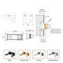 Modern Single Handle Wall Mount Bathroom Faucet with Brass Spout & Plate