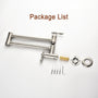 Retro Solid Brass Folding Kitchen Faucet with Aerated High-Flow Water