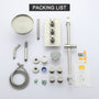 8-inch Dual Shower Head System with 4 Body Jets & Slide Bar