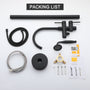 Freestanding Bathtub Faucet with Handheld Shower & Double Handles