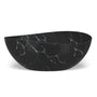 63" Artistic Marble Sculptural Solid Surface Freestanding Soaking Bathtub