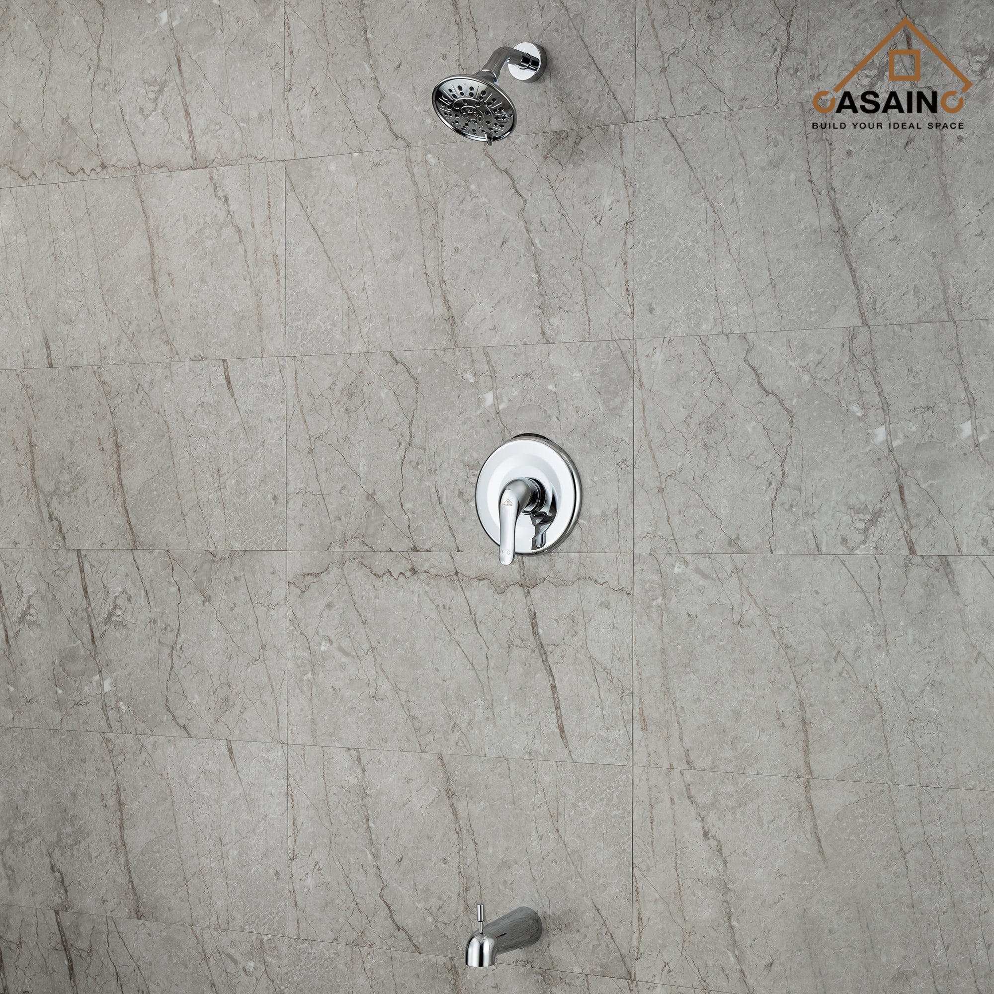 4.84inch Wall Mounted Shower trim kit with pressure balanced valve-CASAINC