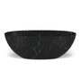 65" Freestanding Solid Surface Oval Bathtub in Marble Look Finish