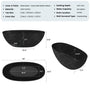 65" Freestanding Solid Surface Oval Bathtub in Marble Look Finish
