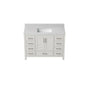 30"/36"/48"/72" Freestanding Bathroom Vanity with White Marble-Pattern Artificial Stone Top