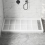 48"/60" x 30"/32"/36" White SMC Rectangular Shower Base with Non-Slip Texture, Left/Right Drain