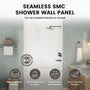 48"x36"x96" Calacatta/Cararra White SMC Shower Wall Panel System, Waterproof Grout-Free Shower Surround