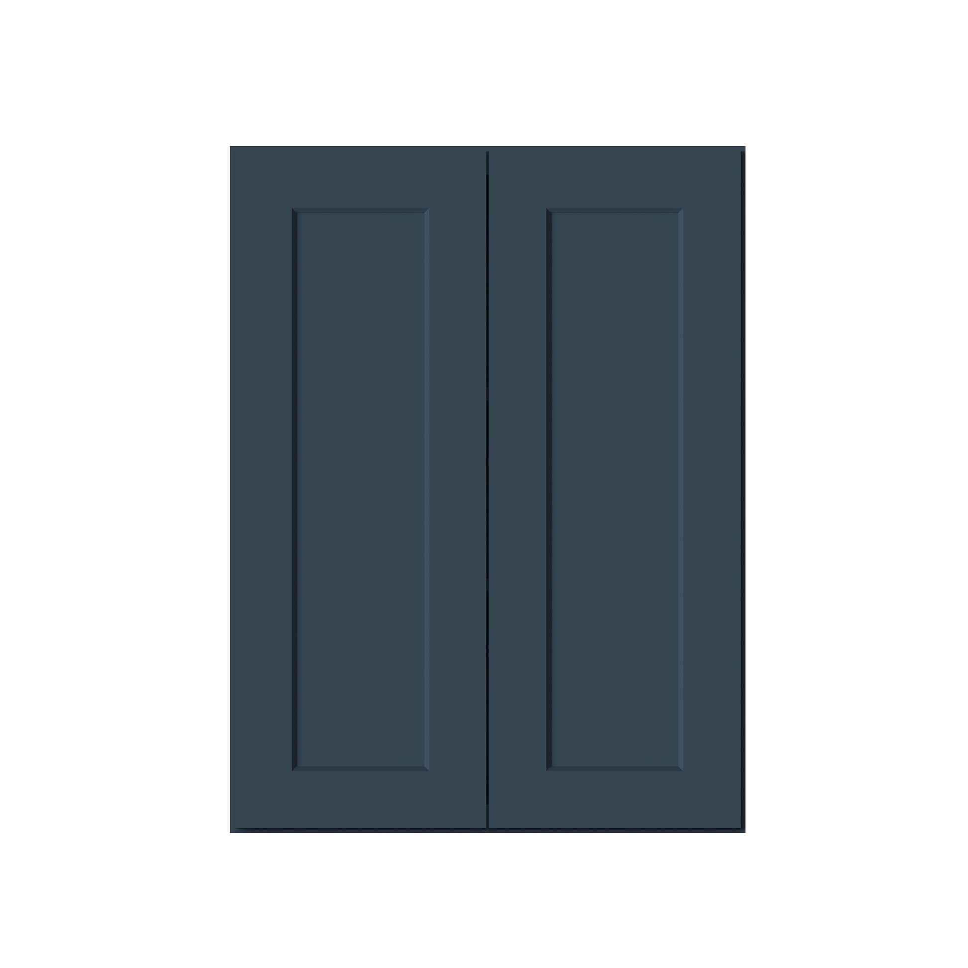 Cyber Grey RTA 24"-36"W x 12"D x 30"-42"H 15-Size Standard Wall Cabinet with 2 Doors and Shelves