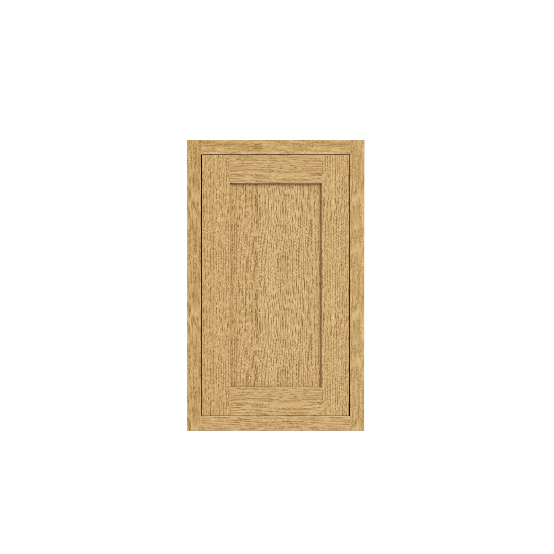 Inset Hazelnut Oak RTA 9-21"W x 30-42"H x 13.5"D 15-Size Single Door Wall Cabinet