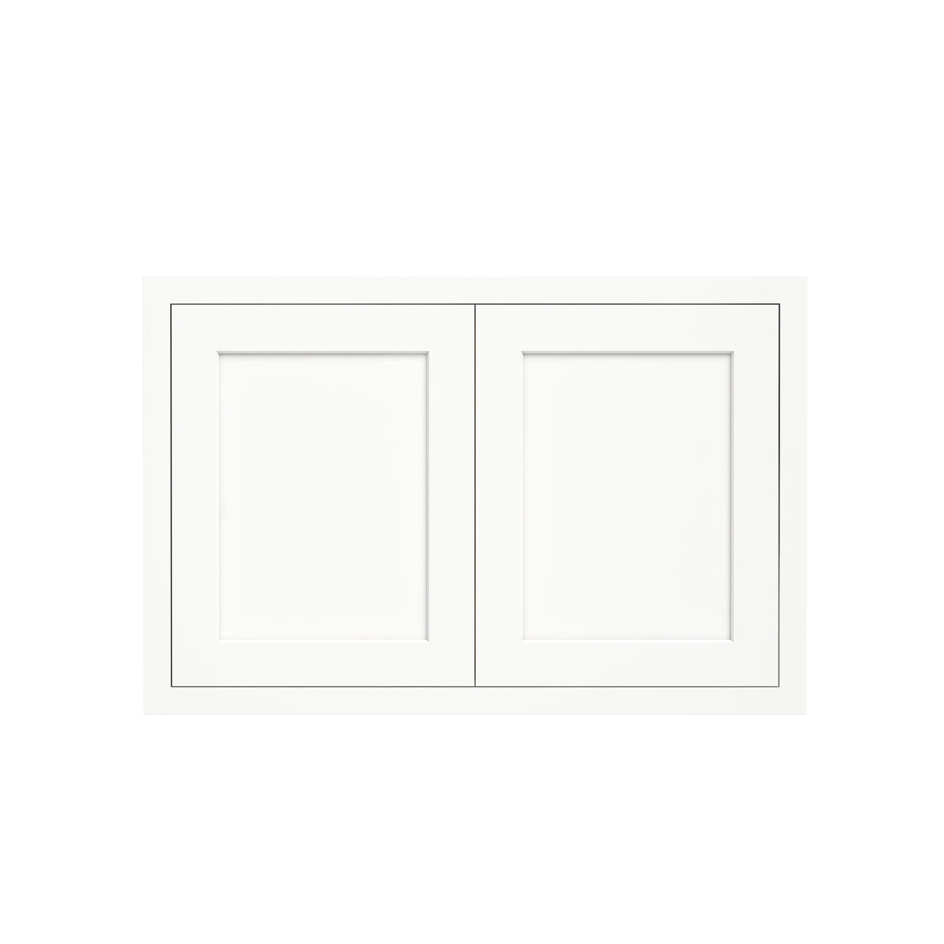 Inset Origami White RTA 24-36"W x 12-24"H x 13.5"D 10-Size Double Doors Wall Cabinet