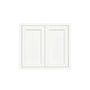 Inset Origami White RTA 24-36"W x 30-42"H x 13.5"D 15-Size Double Doors Wall Cabinet
