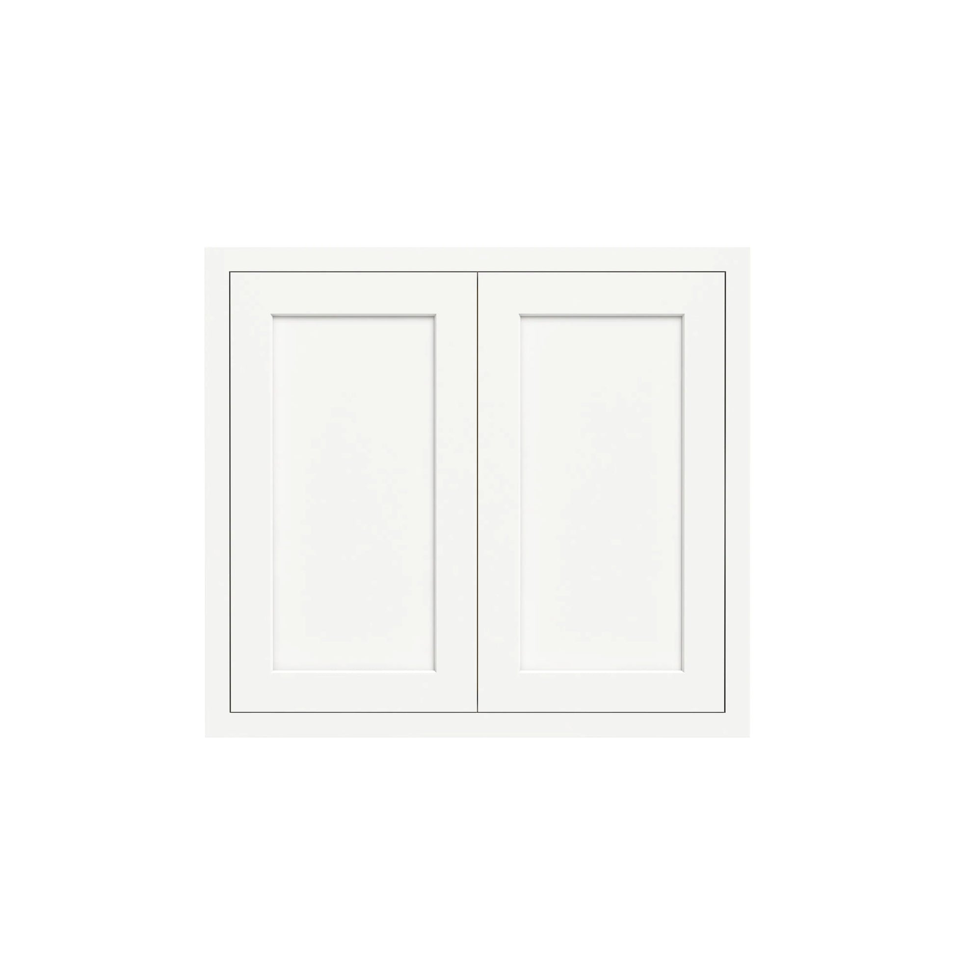 Inset Origami White RTA 24-36"W x 30-42"H x 13.5"D 15-Size Double Doors Wall Cabinet