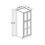Inset Origami White RTA 24-36"W x 84-96"H x 25"D 9-Size Pantry Cabinet with 4 Doors and 4 Shelves