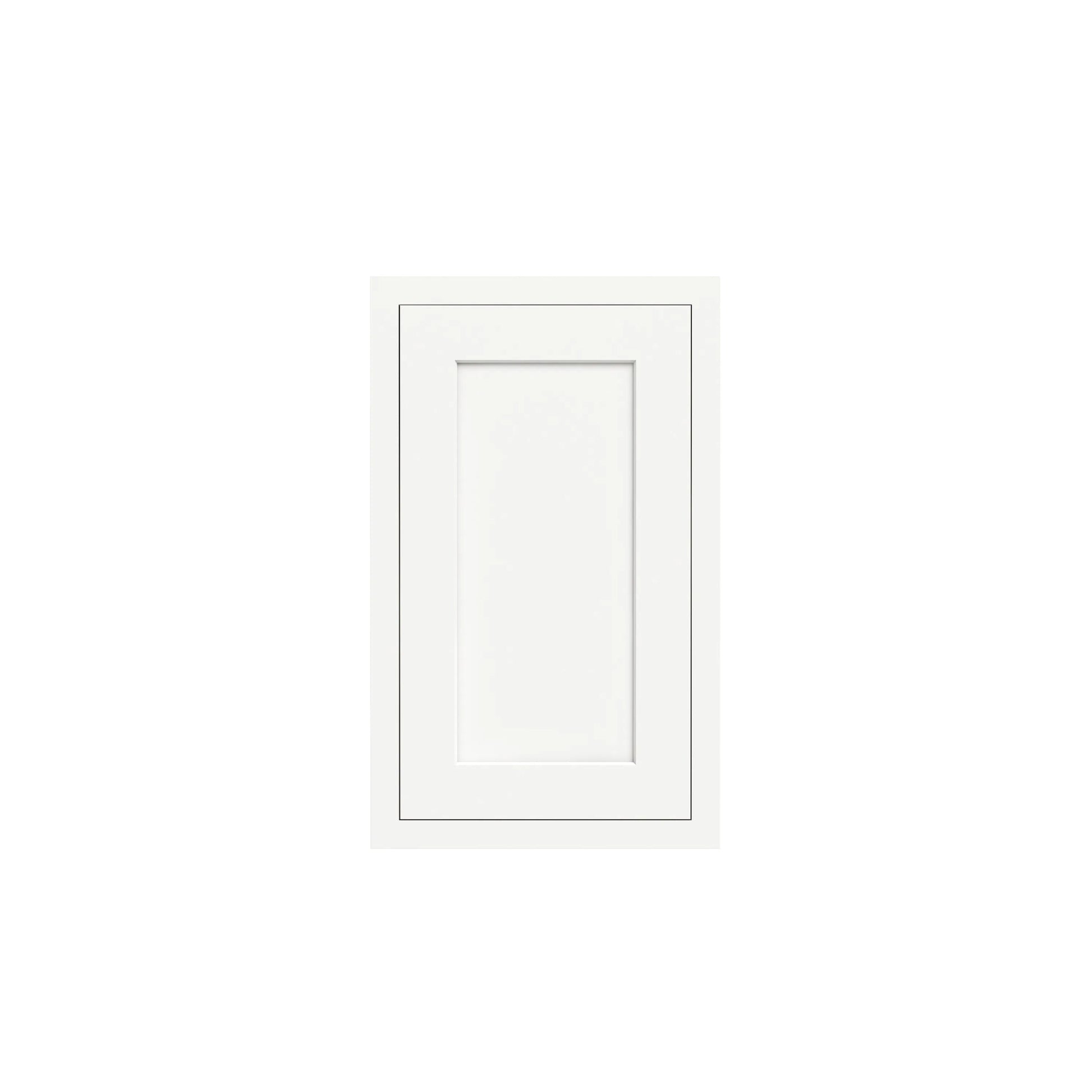 Inset Origami White RTA 9-21"W x 30-42"H x 13.5"D 15-Size Single Door Wall Cabinet