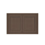 Inset Truffle Brown RTA 24-36"W x 12-24"H x 13.5"D 10-Size Double Doors Wall Cabinet