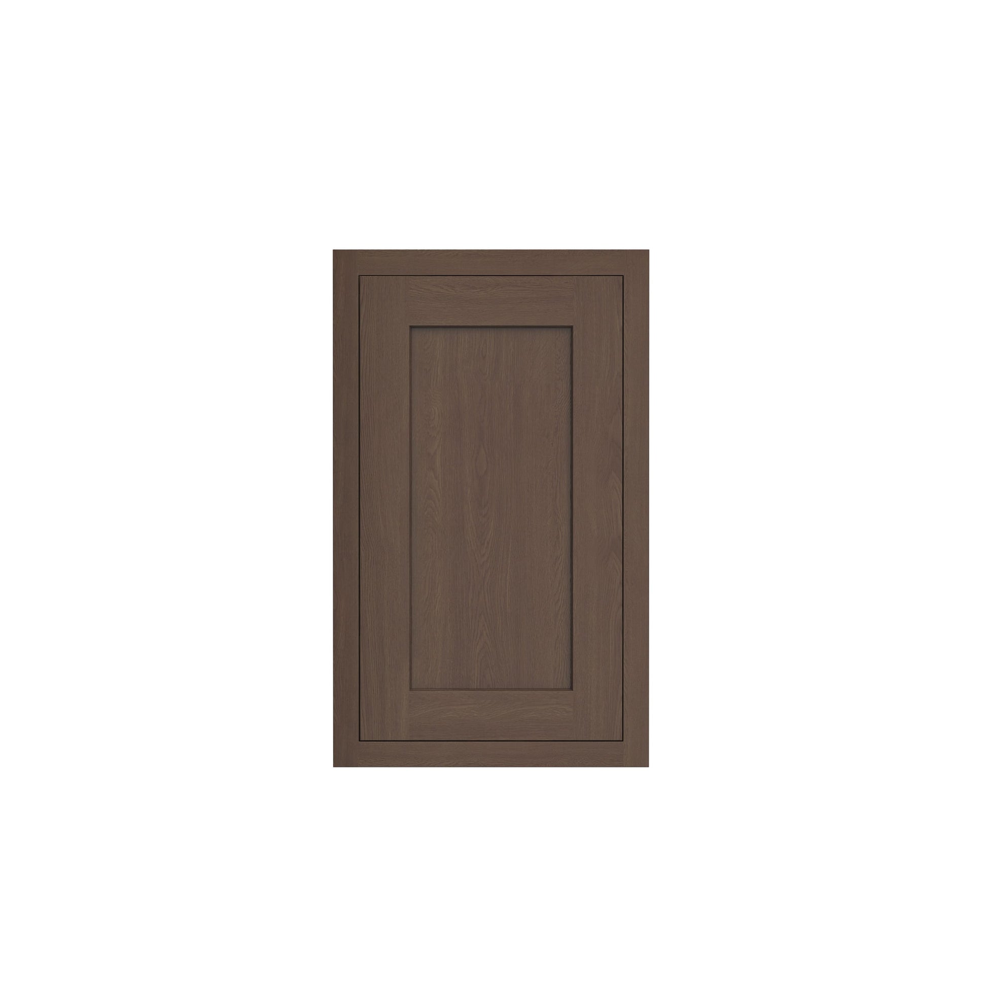 Inset Truffle Brown RTA 9-21"W x 30-42"H x 13.5"D 15-Size Single Door Wall Cabinet