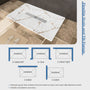 White/Calacatta Curbless SMC Shower Base with Flamed Rock Slip-Resistant Surface, Center Drain