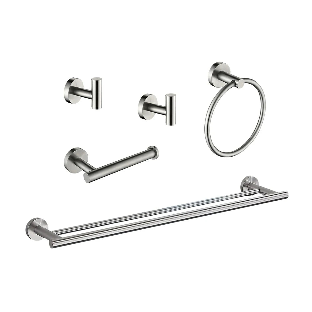 5 Piece Bathroom Towel Rack Set Wall Mount