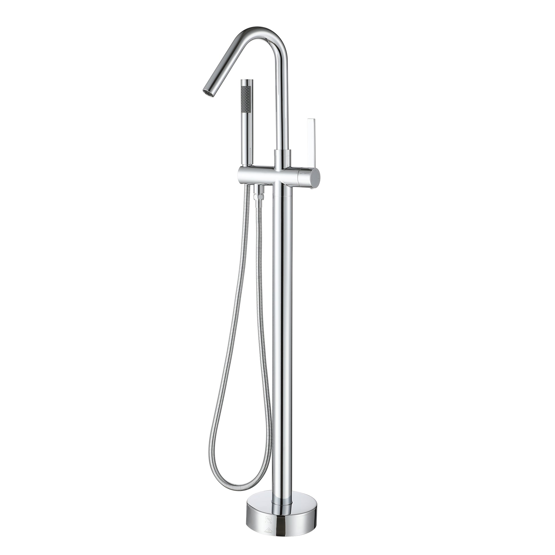 Freestanding Single-Handle Bathtub Faucet with Hand Shower