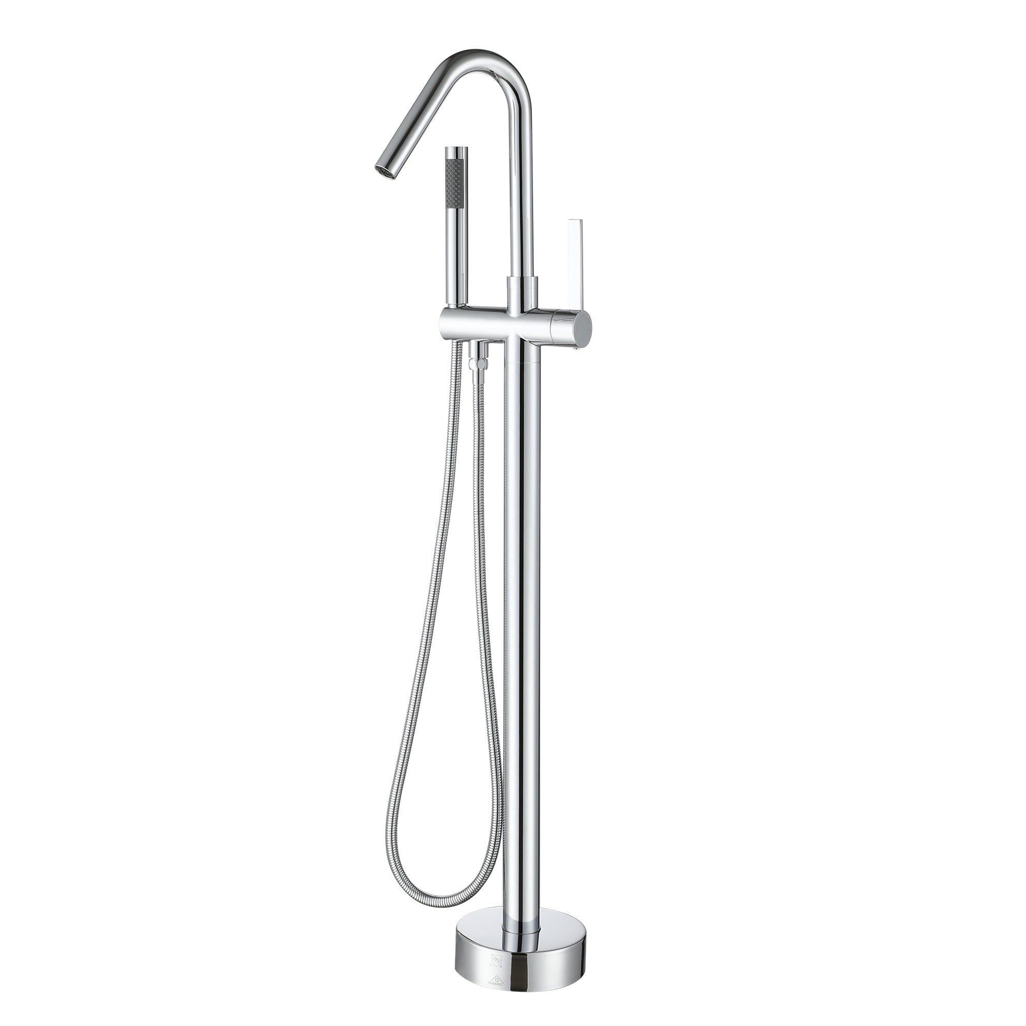 Freestanding Single-Handle Bathtub Faucet with Hand Shower