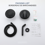 6" Wall Mounted Matte Black Shower Faucet with 6 Spray Patterns