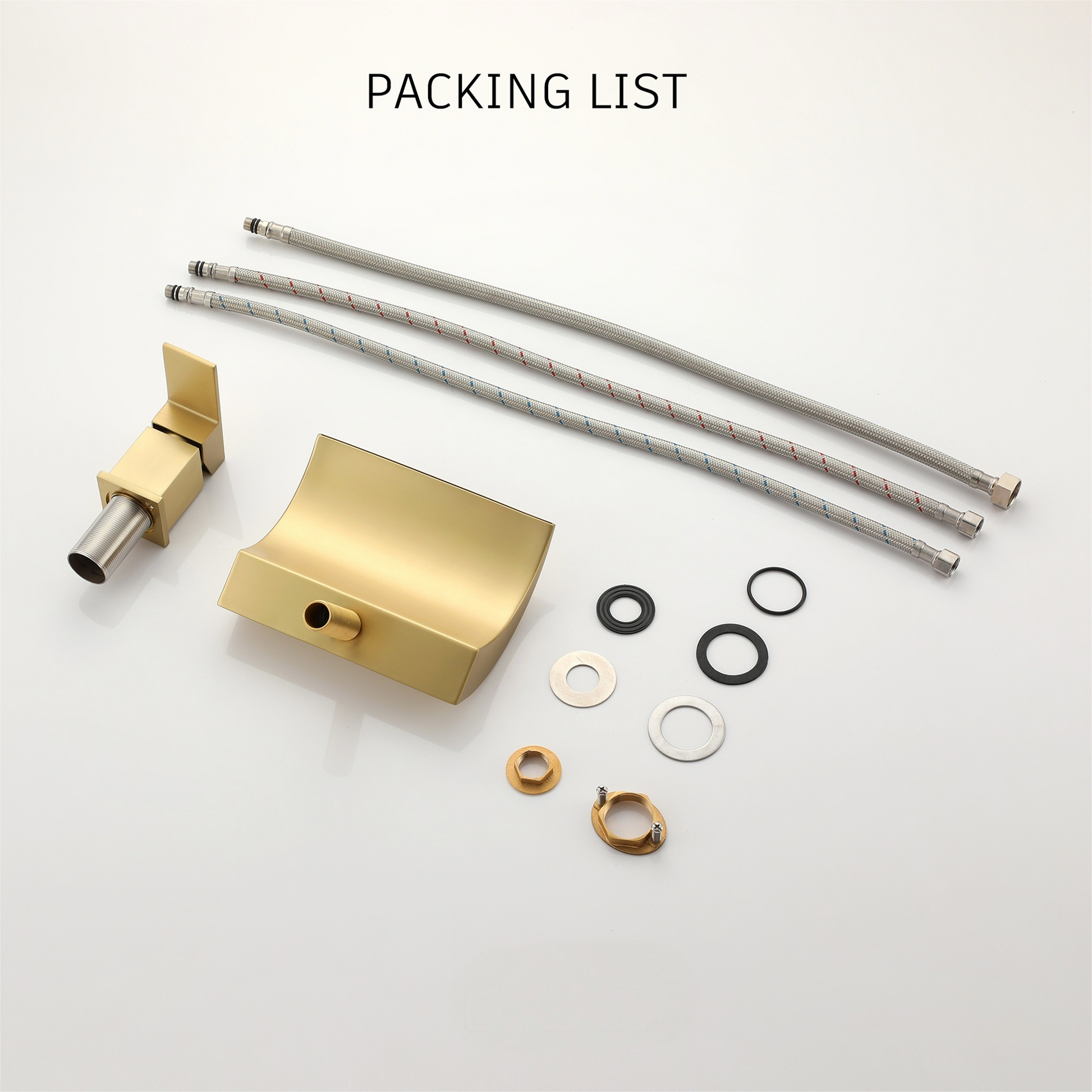 8 in. Brushed Gold Widespread Bathroom Faucet with Single Handle Control