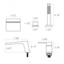 Deck-Mounted Single-Handle Roman Tub Faucet with Hand Shower