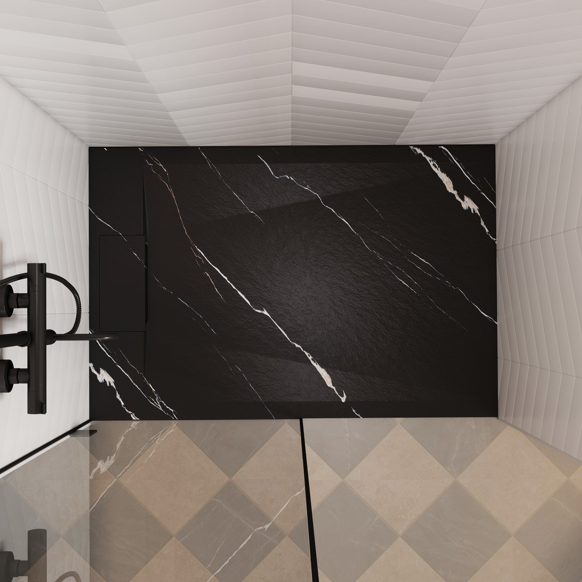European-Style SMC Shower Base with Low-Entry & Wheelchair Accessible