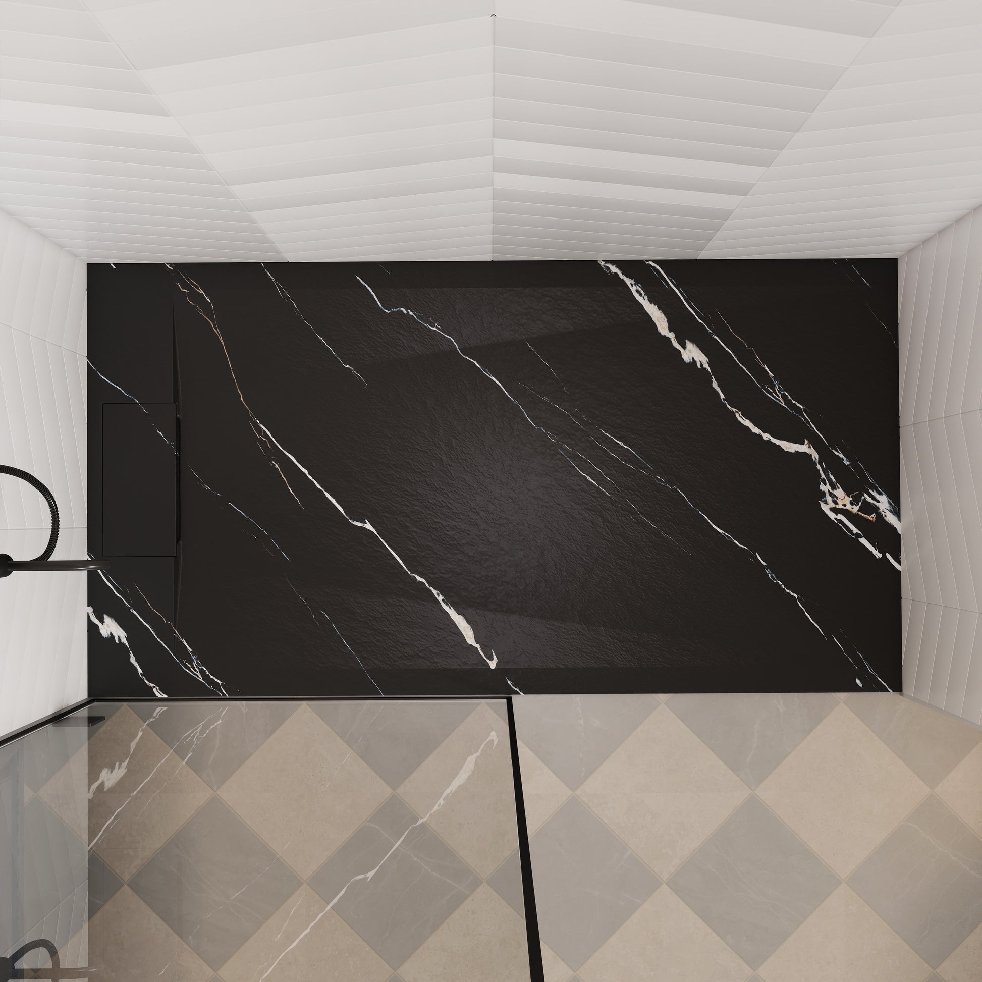 European-Style SMC Shower Base with Low-Entry & Wheelchair Accessible