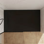 European-Style SMC Shower Base with Anti-Slip Design in Black or White