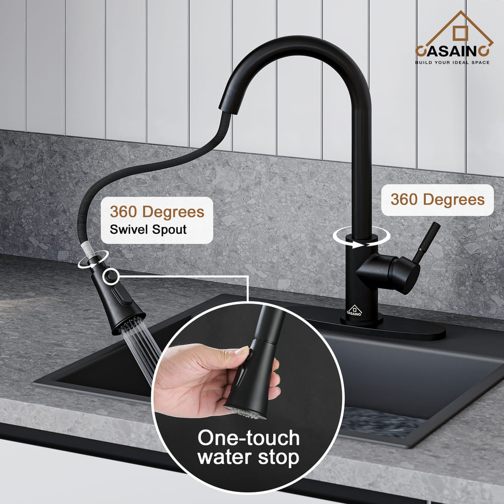 copy Stainless Steel Workstation Sink & Faucet Set black