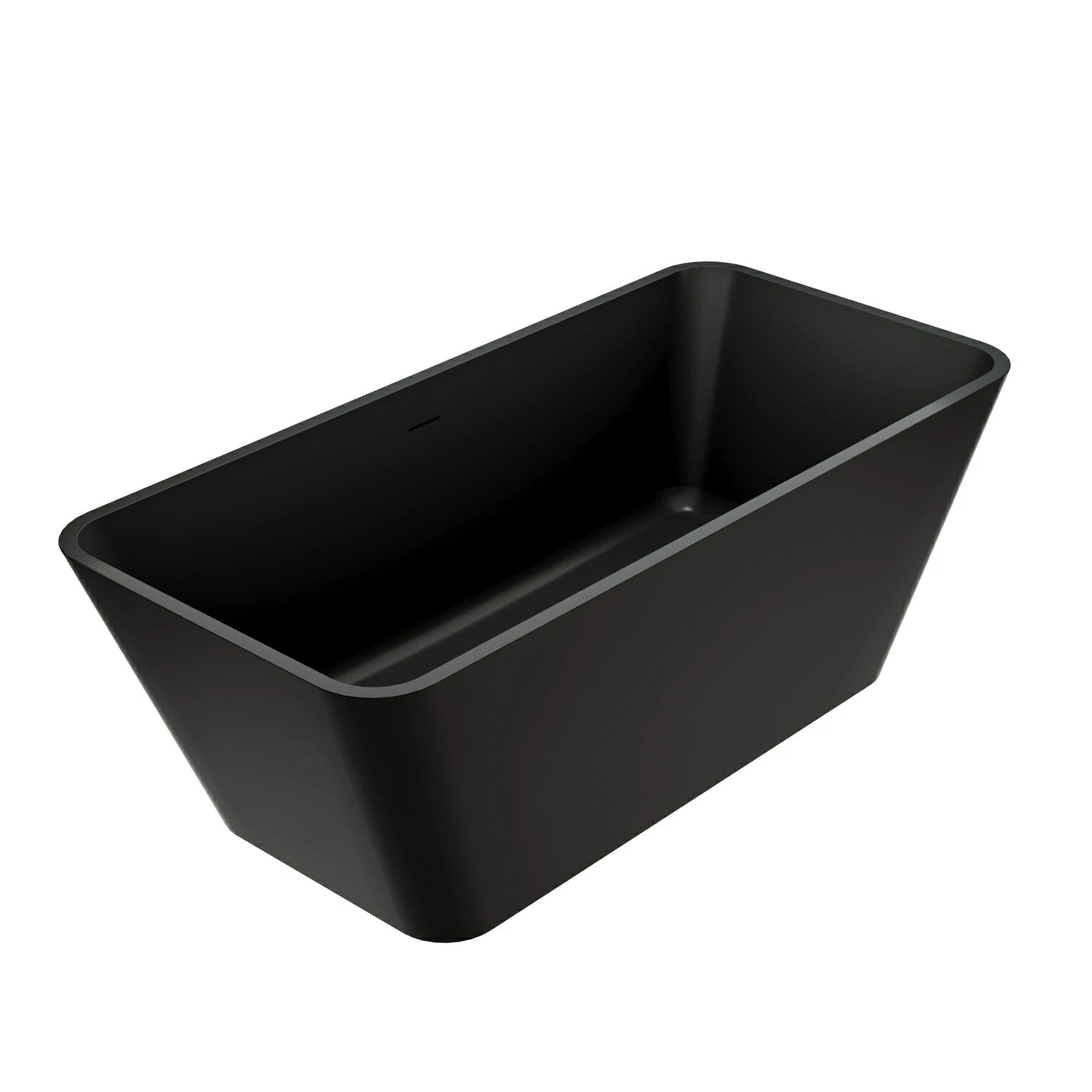 67" Modern Solid Surface Freestanding Soaking Bathtub for Luxury Bathrooms