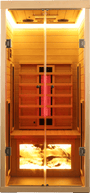 1-Person Low EMF Hemlock Far Infrared Sauna Room with 2 Doors and Digital Controls