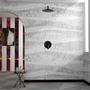 9" Wall Mounted Rain Shower System with Single Lever Handle & Pressure Balance Valve