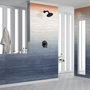 6" Wall Mounted Matte Black Shower Faucet with 6 Spray Patterns