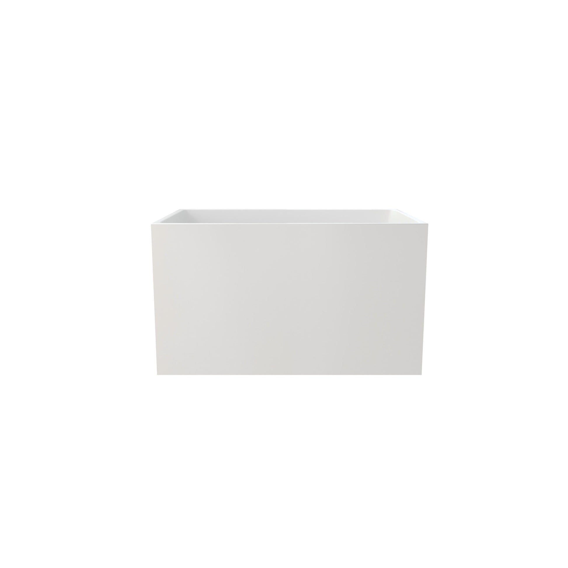 43" Scandinavian Minimalist Acrylic Freestanding Bathtub with Built-In Seat