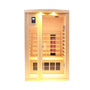 2-Person Hemlock Far Infrared Sauna with Bluetooth Audio, Reading Lights, Color Lighting and Exterior Lighting