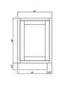 22"/25"W x 30"H x 3/4"D 2-Size Inset Base Decorative Panel - Truffle Brown 