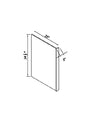 25"W x 34.5"H x 3"D Inset Dishwasher Return End Panel - Truffle Brown
