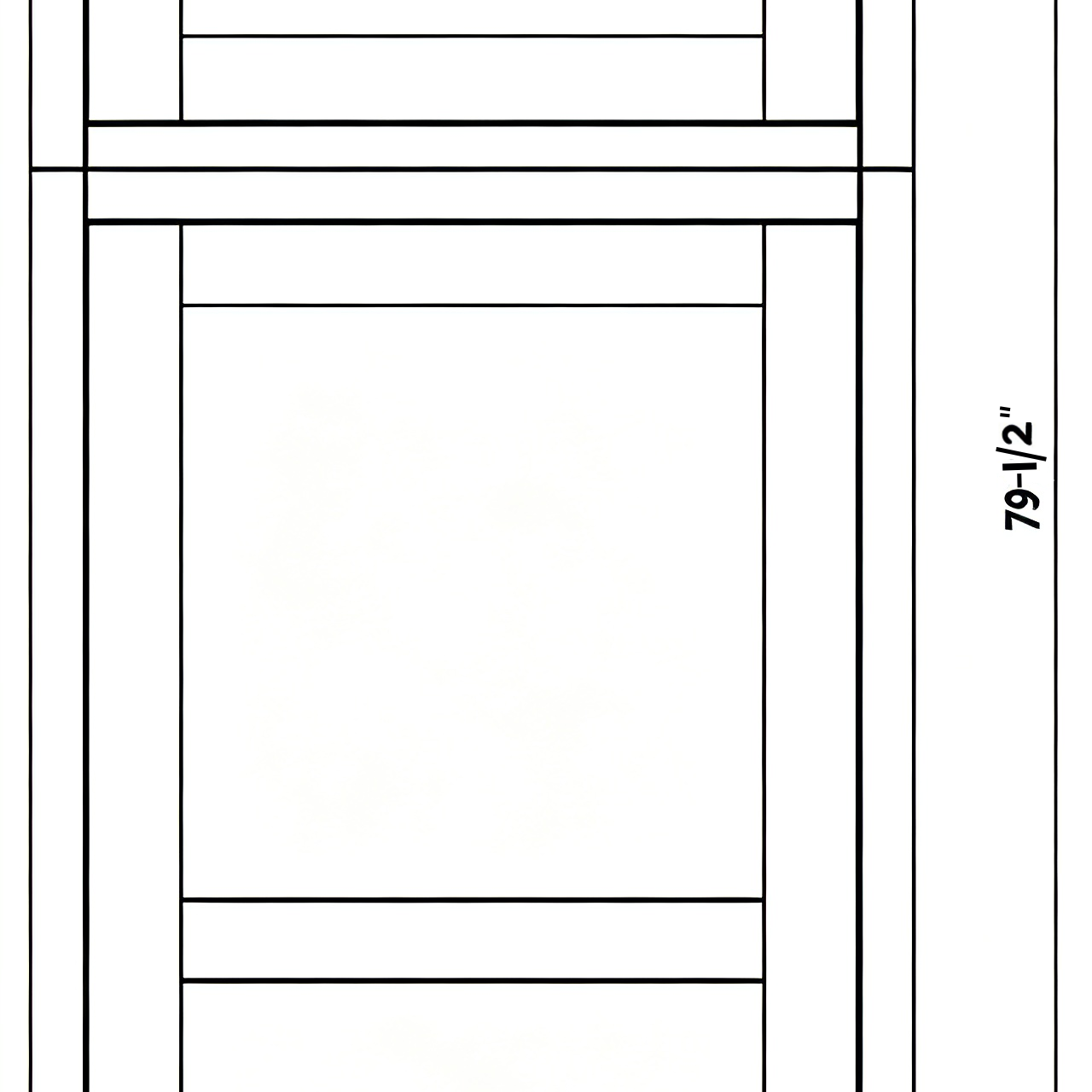 25"W x 84"/90"/96"H x 3/4"D 3-Size Inset Tall Decorative Panel - Truffle Brown