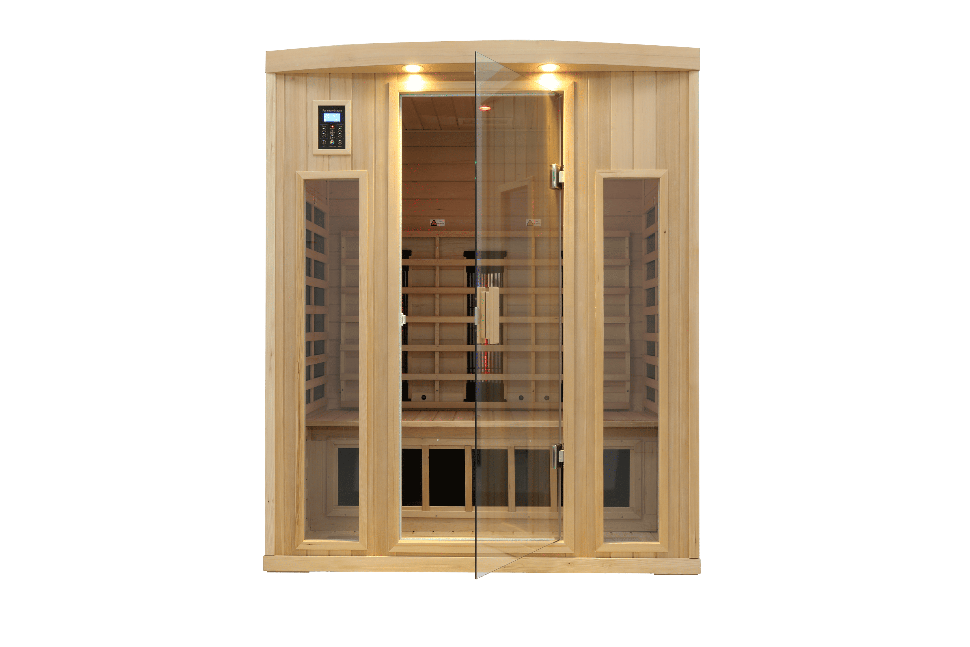 3-Person Hemlock Sauna Room with Digital Controls and Fast Heat-Up Performance